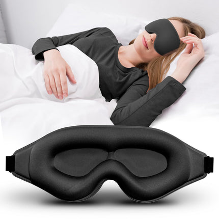 3D Breathable Sleep Eye Mask – No Pressure, Light Blocking