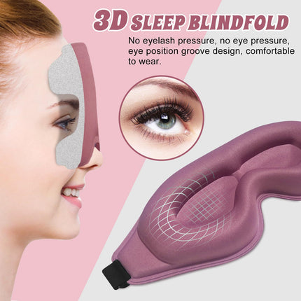 3D Breathable Sleep Eye Mask – No Pressure, Light Blocking