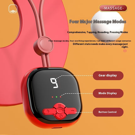 Mini Neck Massager Portable Hot Compress EMS Neck Massager