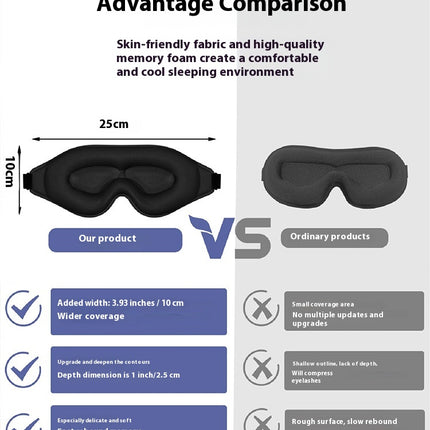 3D Breathable Sleep Eye Mask – No Pressure, Light Blocking
