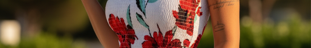Red Floral Dress Editorial
